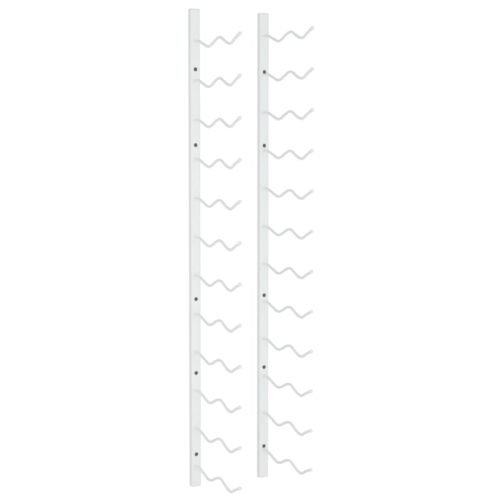 Wijnrek voor 24 flessen wandmontage ijzer wit is nu te koop bij PeponiXL, paradijselijk wonen!