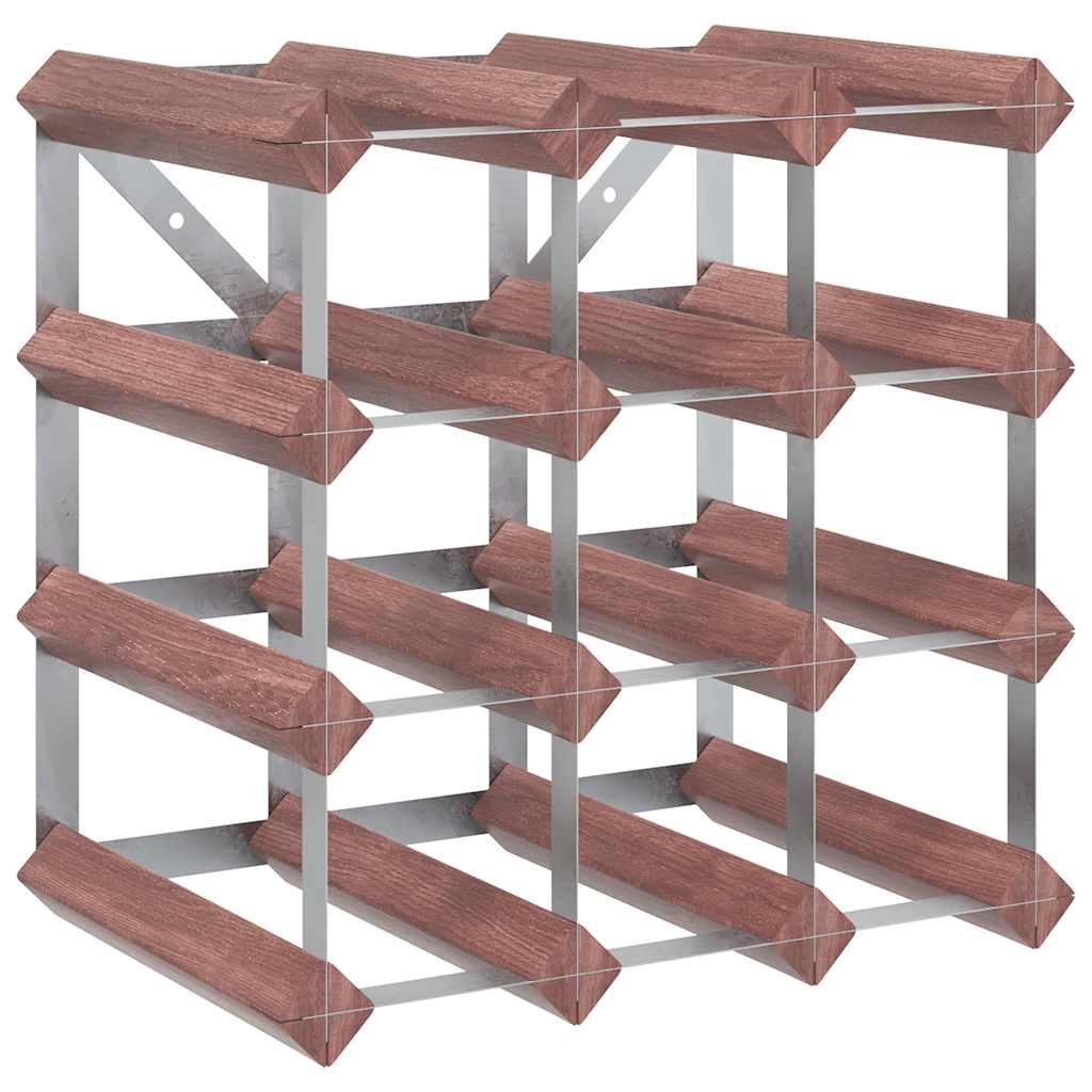 Wijnrek voor 12 flessen massief grenenhout bruin is nu te koop bij PeponiXL, paradijselijk wonen!