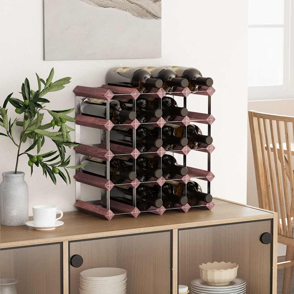 Wijnrek voor 20 flessen massief grenenhout bruin is nu te koop bij PeponiXL, paradijselijk wonen!