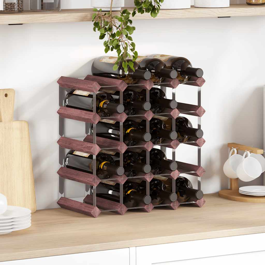 Wijnrek voor 20 flessen massief grenenhout bruin is nu te koop bij PeponiXL, paradijselijk wonen!