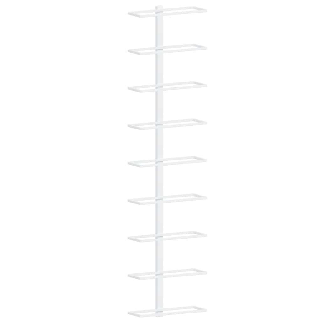 Wijnrek voor 9 flessen wandmontage ijzer wit is nu te koop bij PeponiXL, paradijselijk wonen!