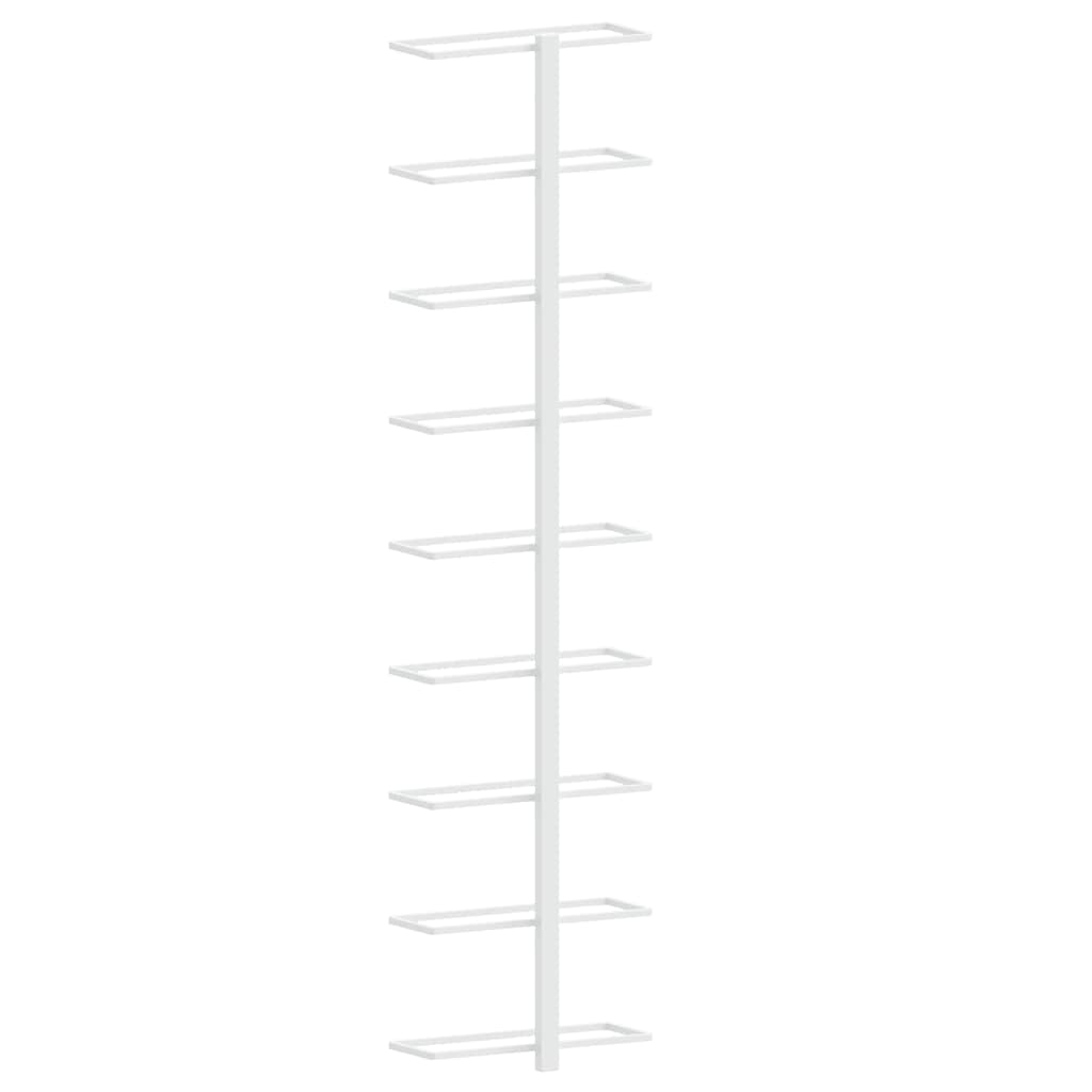Wijnrek voor 9 flessen wandmontage ijzer wit is nu te koop bij PeponiXL, paradijselijk wonen!