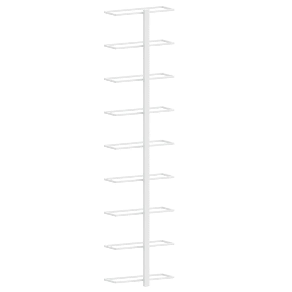 Wijnrekken 2 st wandmontage voor 9 flessen ijzer wit is nu te koop bij PeponiXL, paradijselijk wonen!