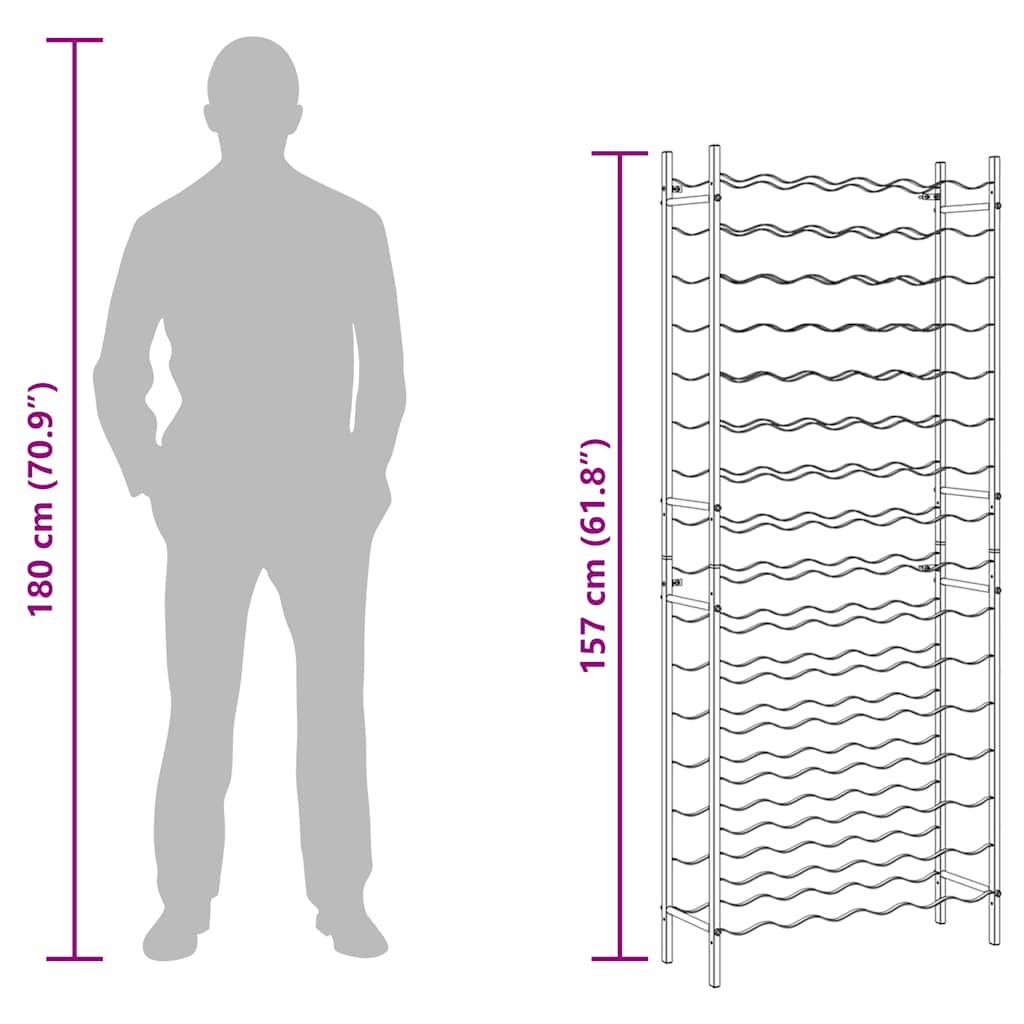 Wijnrek voor 96 flessen metaal wit is nu te koop bij PeponiXL, paradijselijk wonen!