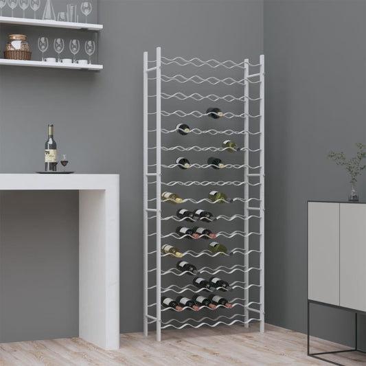 Wijnrek voor 96 flessen metaal wit is nu te koop bij PeponiXL, paradijselijk wonen!