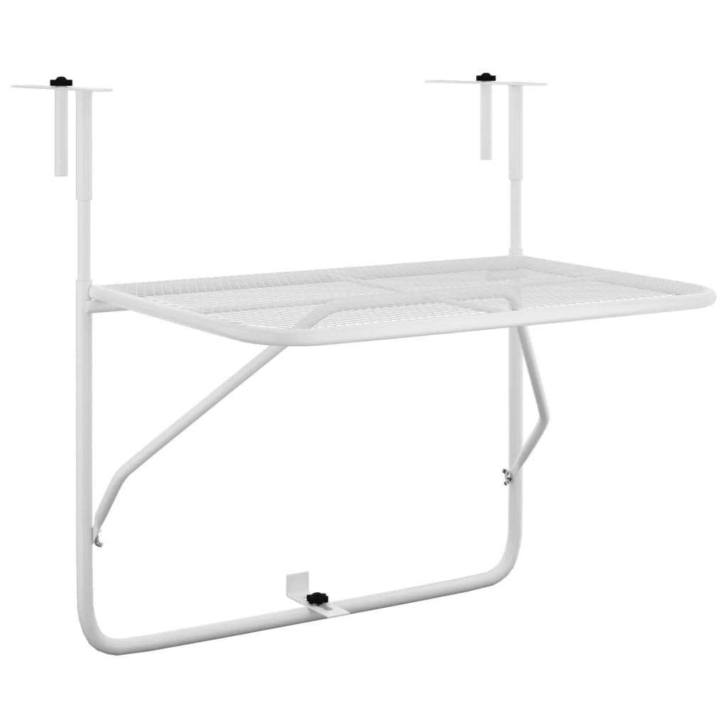 Balkontafel 60x40 cm staal wit is nu te koop bij PeponiXL, paradijselijk wonen!