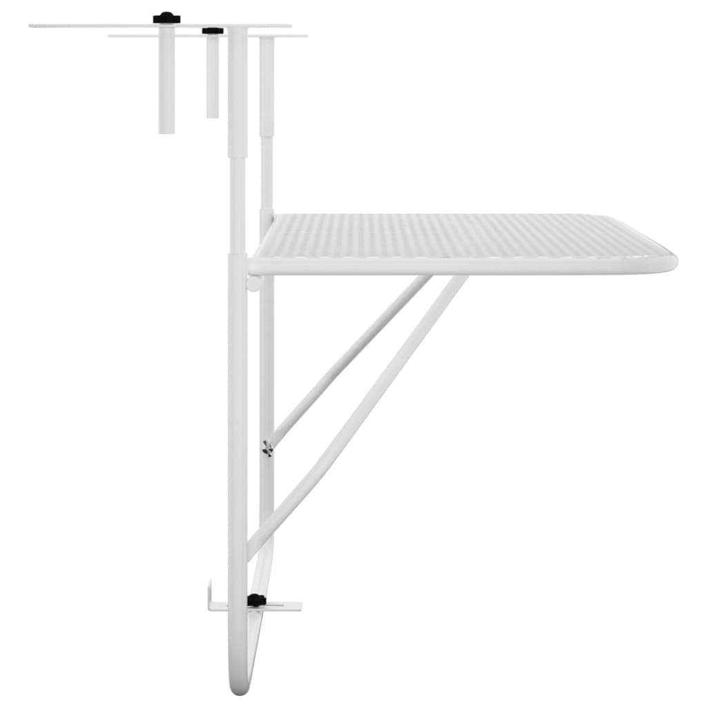 Balkontafel 60x40 cm staal wit is nu te koop bij PeponiXL, paradijselijk wonen!