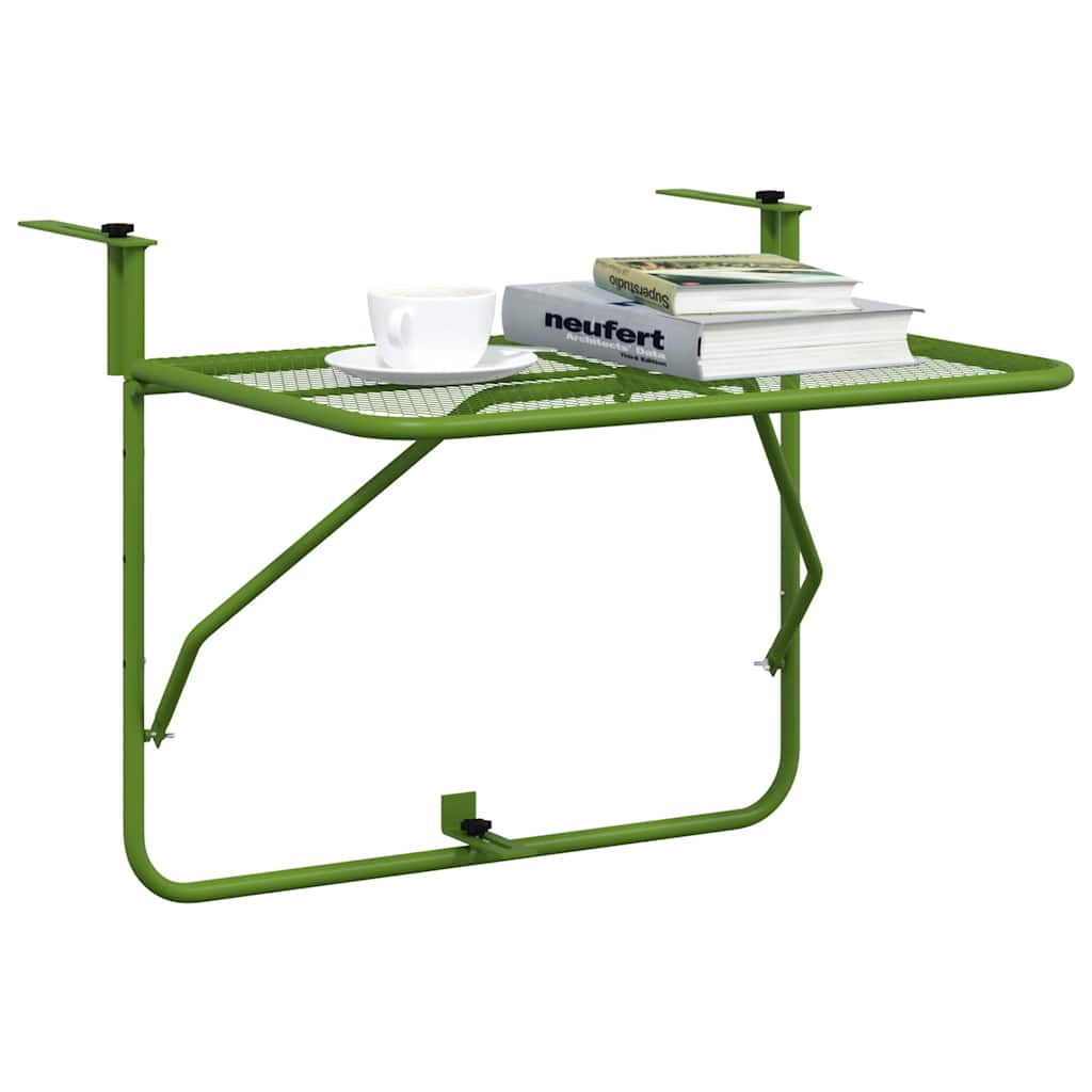 Balkontafel 60x40 cm staal groen is nu te koop bij PeponiXL, paradijselijk wonen!