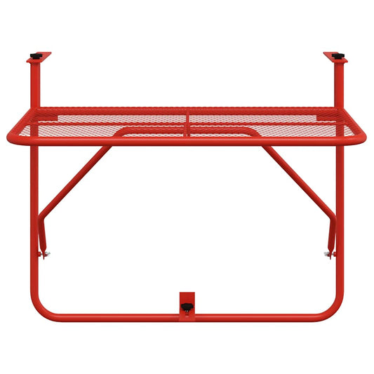 Balkontafel 60x40 cm staal rood is nu te koop bij PeponiXL, paradijselijk wonen!