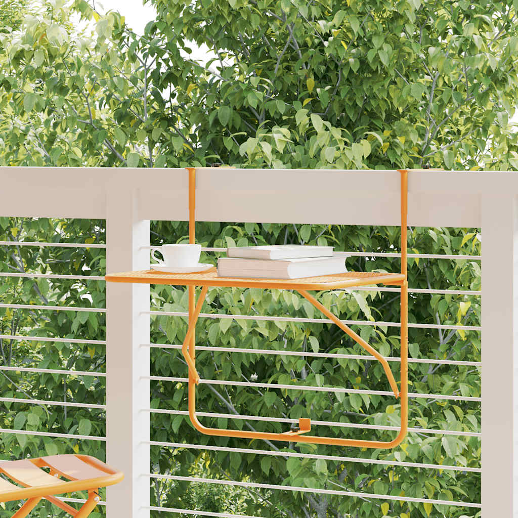 Balkontafel 60x40 cm staal geel is nu te koop bij PeponiXL, paradijselijk wonen!