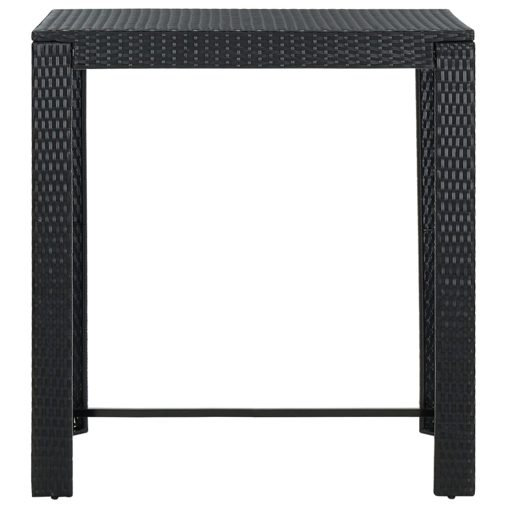 5-delige Tuinbarset met kussens poly rattan zwart is nu te koop bij PeponiXL, paradijselijk wonen!