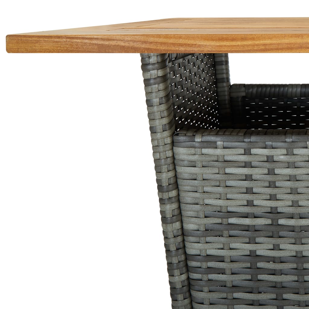 3-delige Tuinbarset met kussens poly rattan grijs is nu te koop bij PeponiXL, paradijselijk wonen!
