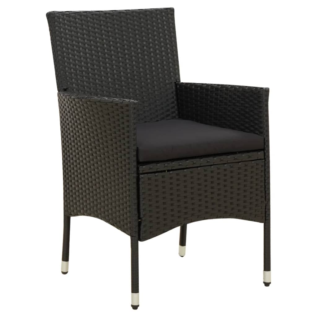 7-delige Tuinset met kussens poly rattan zwart is nu te koop bij PeponiXL, paradijselijk wonen!
