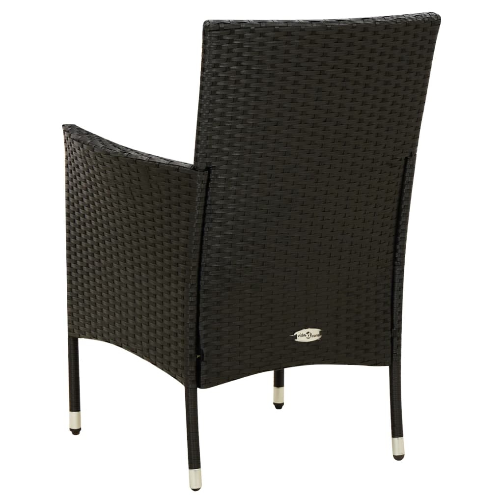 7-delige Tuinset met kussens poly rattan zwart is nu te koop bij PeponiXL, paradijselijk wonen!