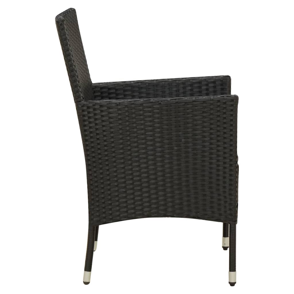 9-delige Tuinset met kussens poly rattan zwart is nu te koop bij PeponiXL, paradijselijk wonen!