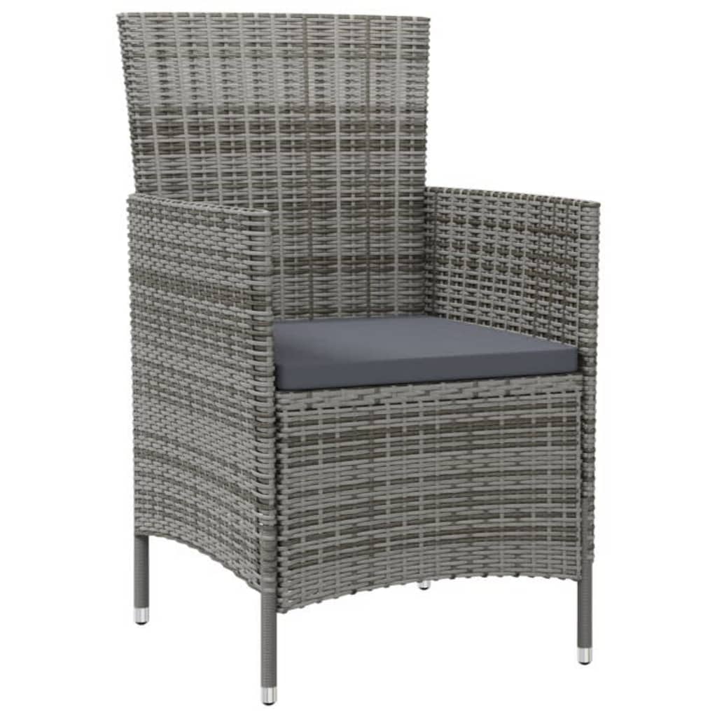 7-delige Tuinset met kussens poly rattan grijs is nu te koop bij PeponiXL, paradijselijk wonen!