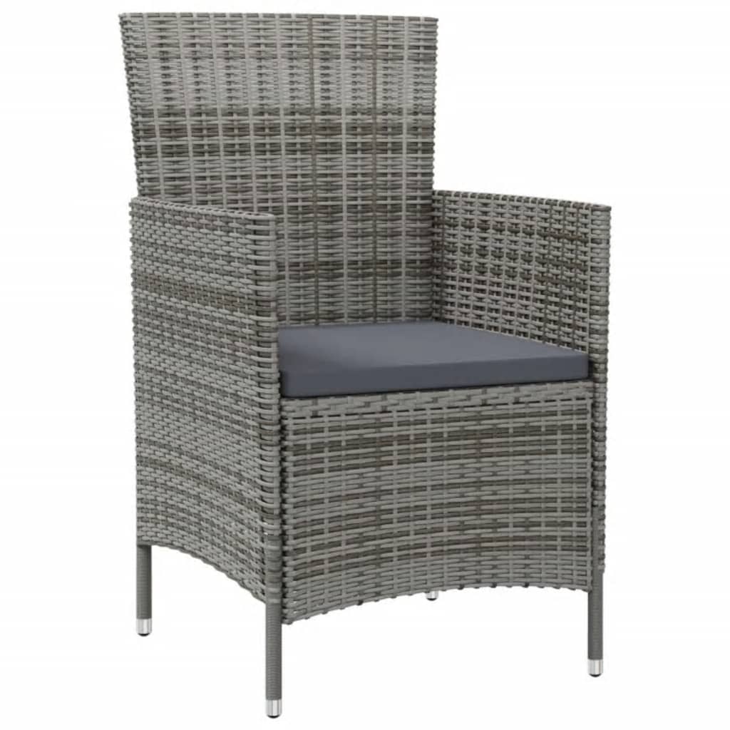7-delige Tuinset met kussens poly rattan grijs is nu te koop bij PeponiXL, paradijselijk wonen!