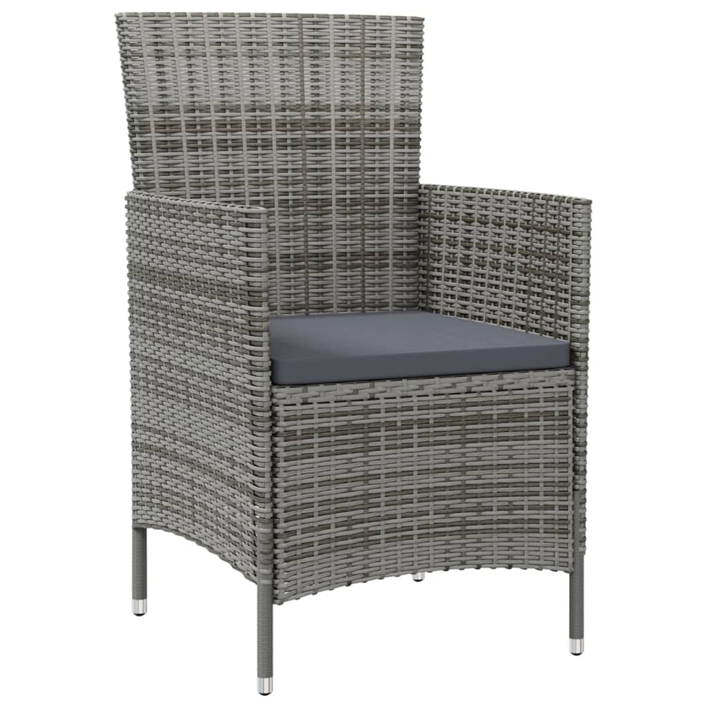 9-delige Tuinset met kussens poly rattan grijs is nu te koop bij PeponiXL, paradijselijk wonen!