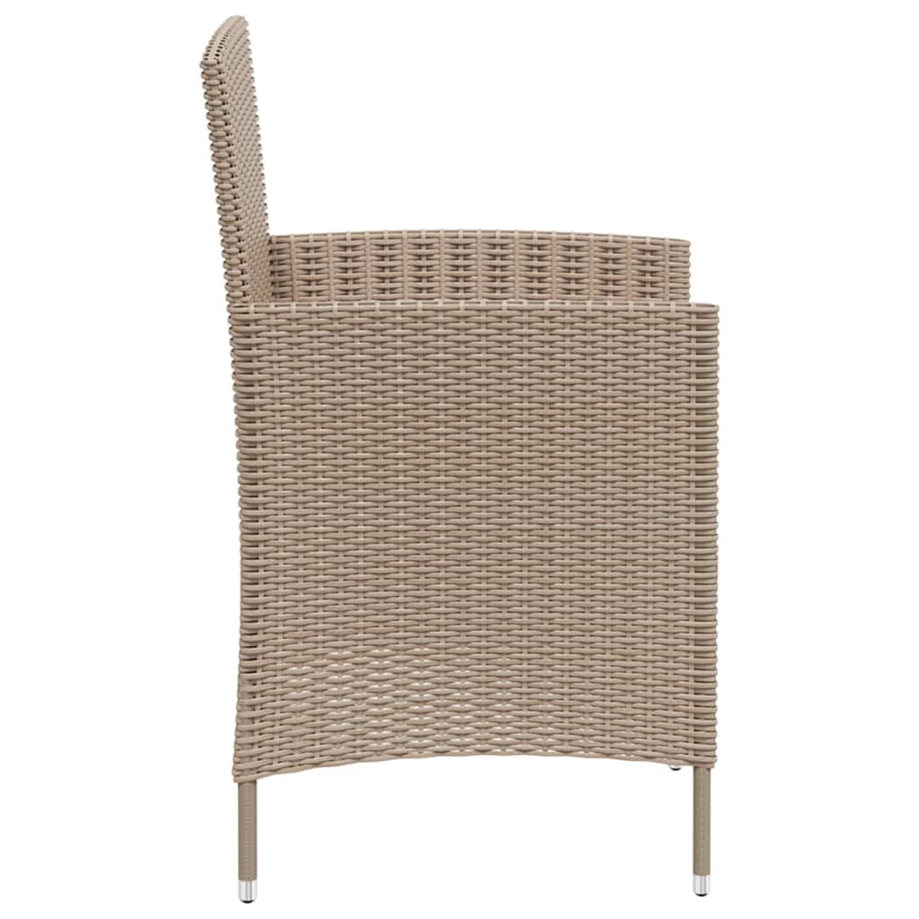 3-delige Tuinset met kussens poly rattan beige is nu te koop bij PeponiXL, paradijselijk wonen!
