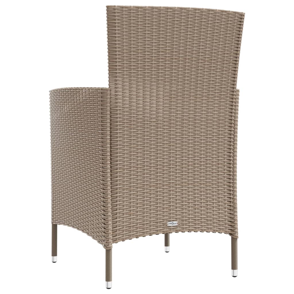 3-delige Tuinset met kussens poly rattan beige is nu te koop bij PeponiXL, paradijselijk wonen!