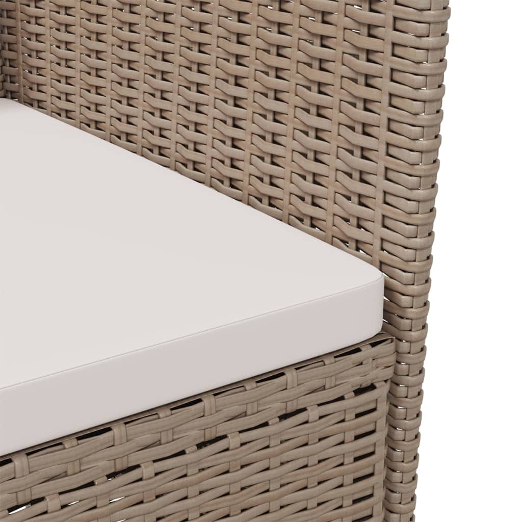 3-delige Tuinset met kussens poly rattan beige is nu te koop bij PeponiXL, paradijselijk wonen!