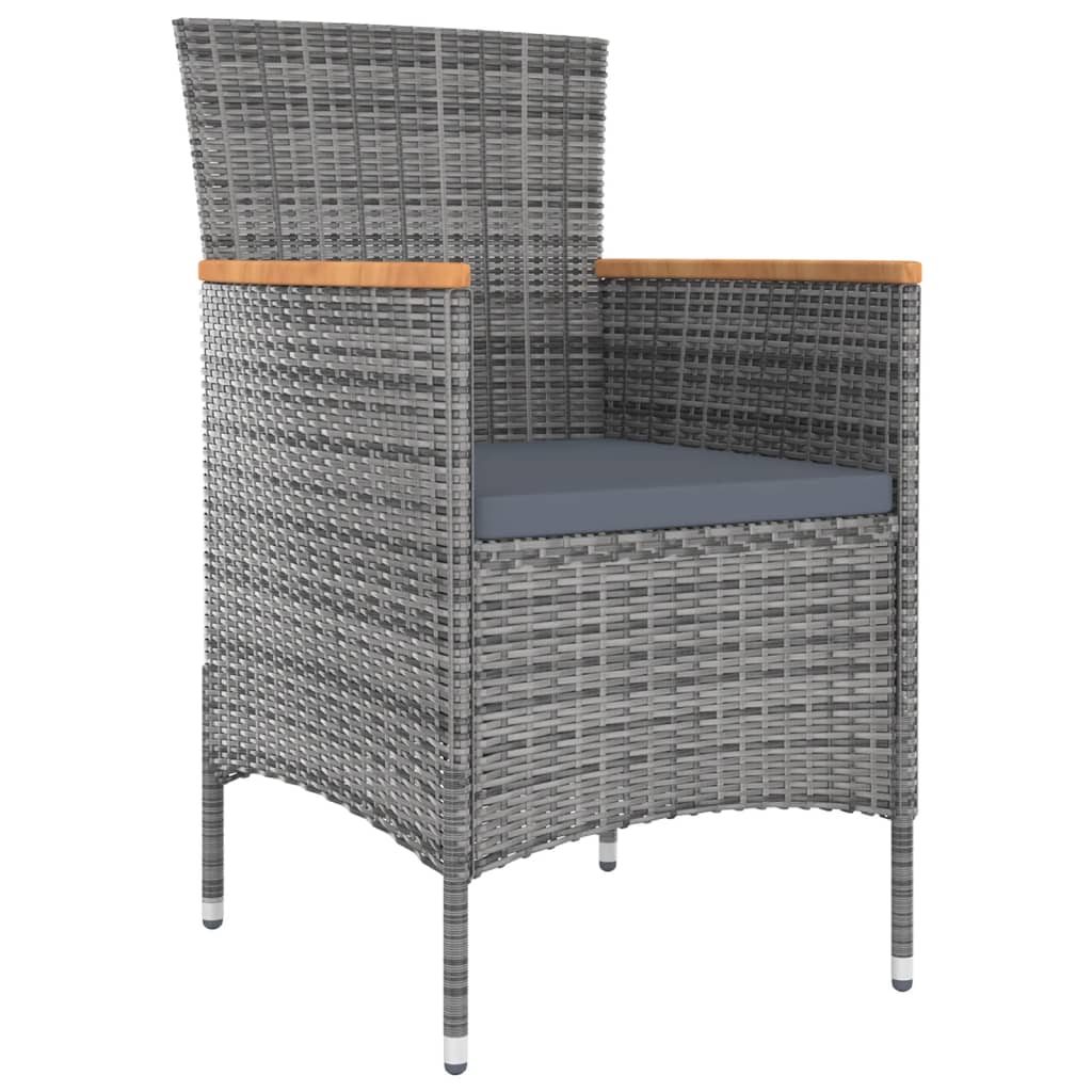 9-delige Tuinset met kussens poly rattan grijs is nu te koop bij PeponiXL, paradijselijk wonen!