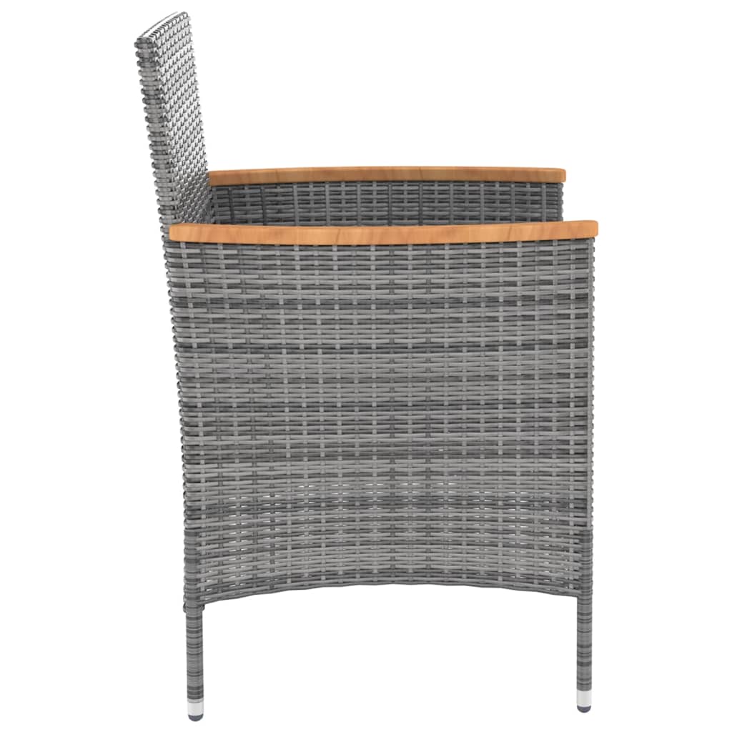 9-delige Tuinset met kussens poly rattan grijs is nu te koop bij PeponiXL, paradijselijk wonen!