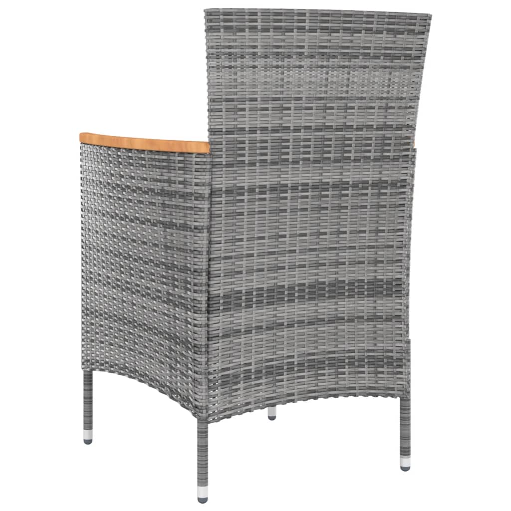 9-delige Tuinset met kussens poly rattan grijs is nu te koop bij PeponiXL, paradijselijk wonen!
