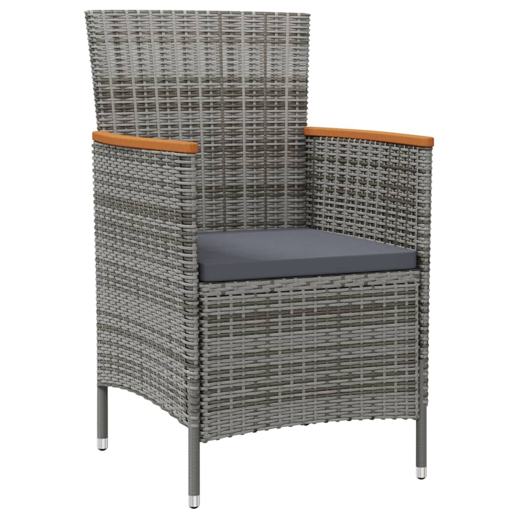 11-delige Tuinset met kussens poly rattan zwart en grijs is nu te koop bij PeponiXL, paradijselijk wonen!