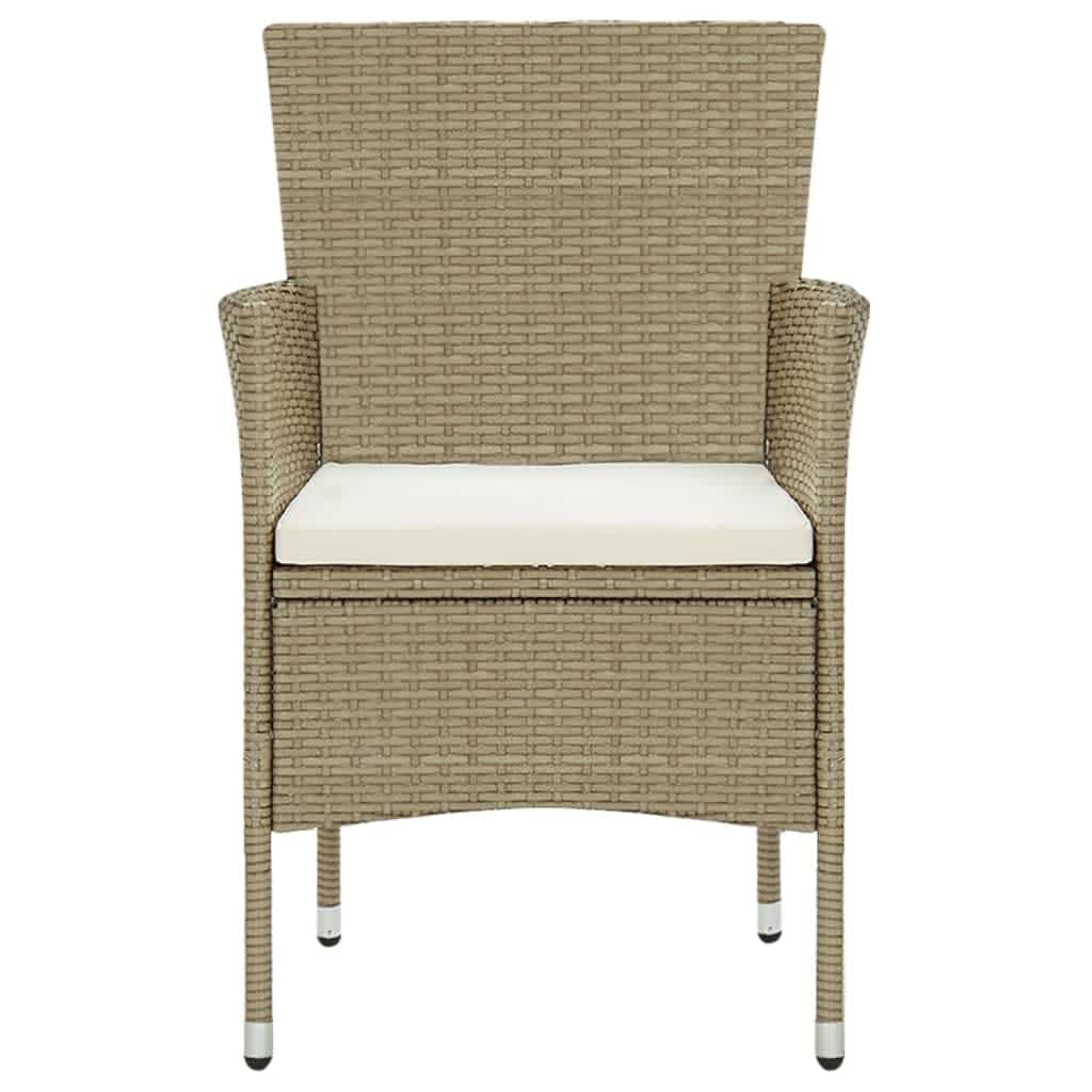 5-delige Tuinset met kussens poly rattan beige is nu te koop bij PeponiXL, paradijselijk wonen!