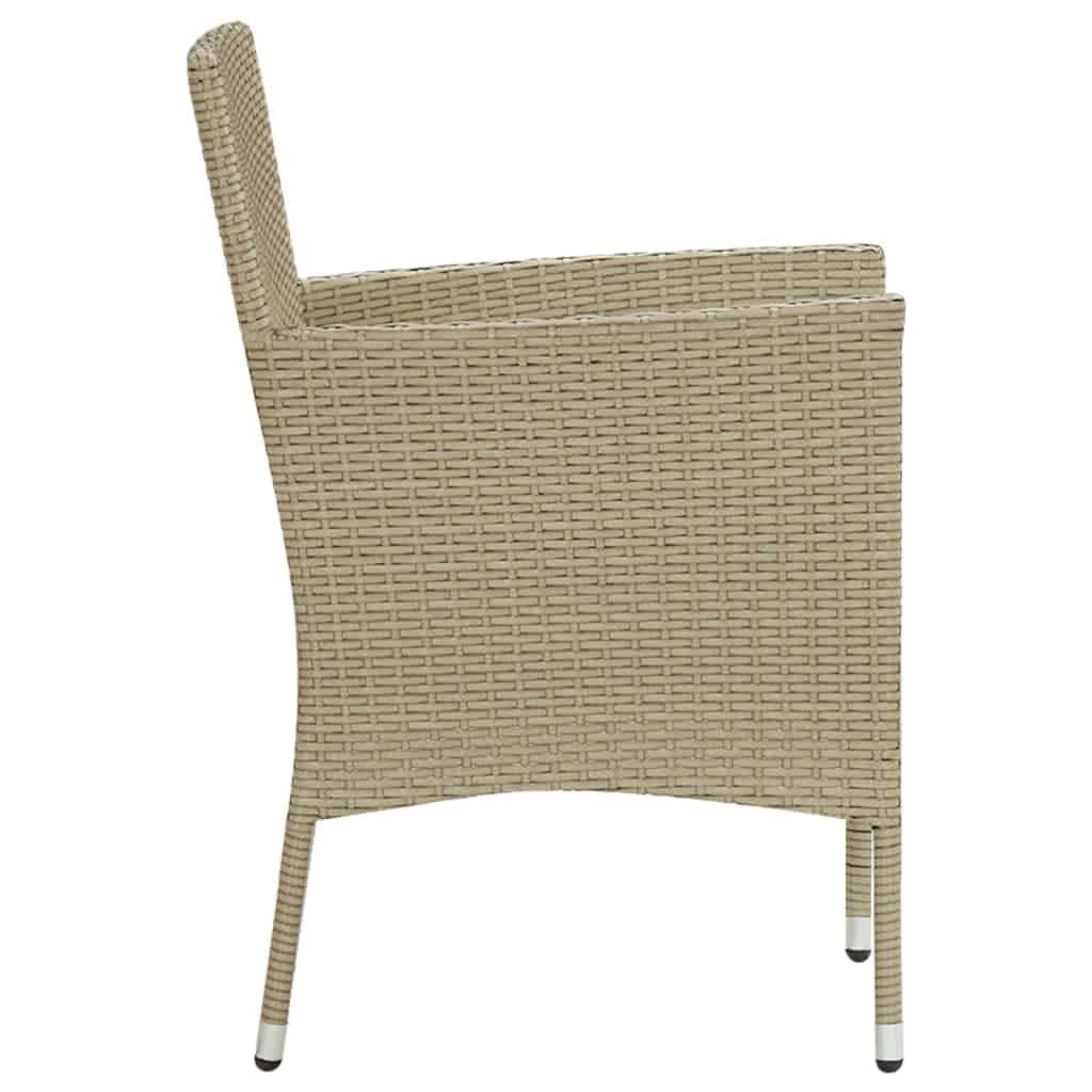 5-delige Tuinset met kussens poly rattan beige is nu te koop bij PeponiXL, paradijselijk wonen!