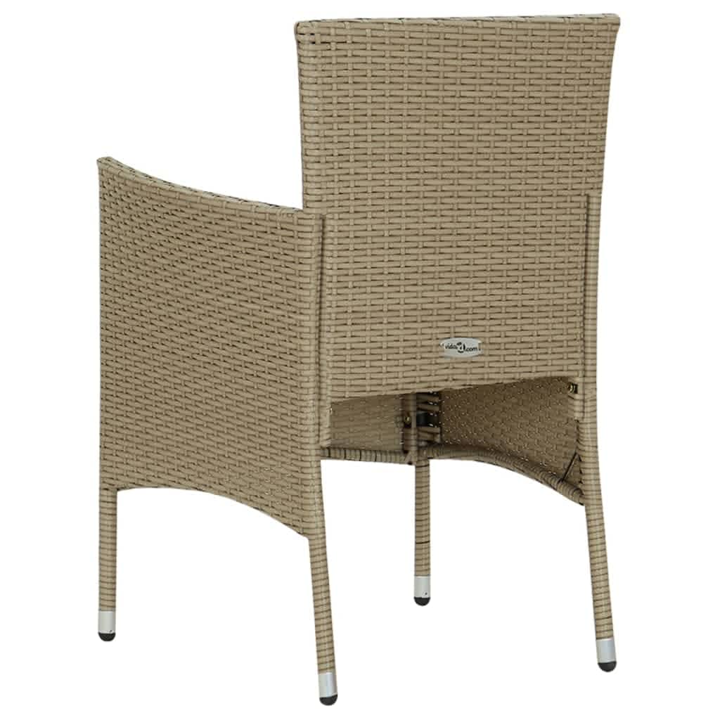 7-delige Tuinset met kussens poly rattan beige is nu te koop bij PeponiXL, paradijselijk wonen!