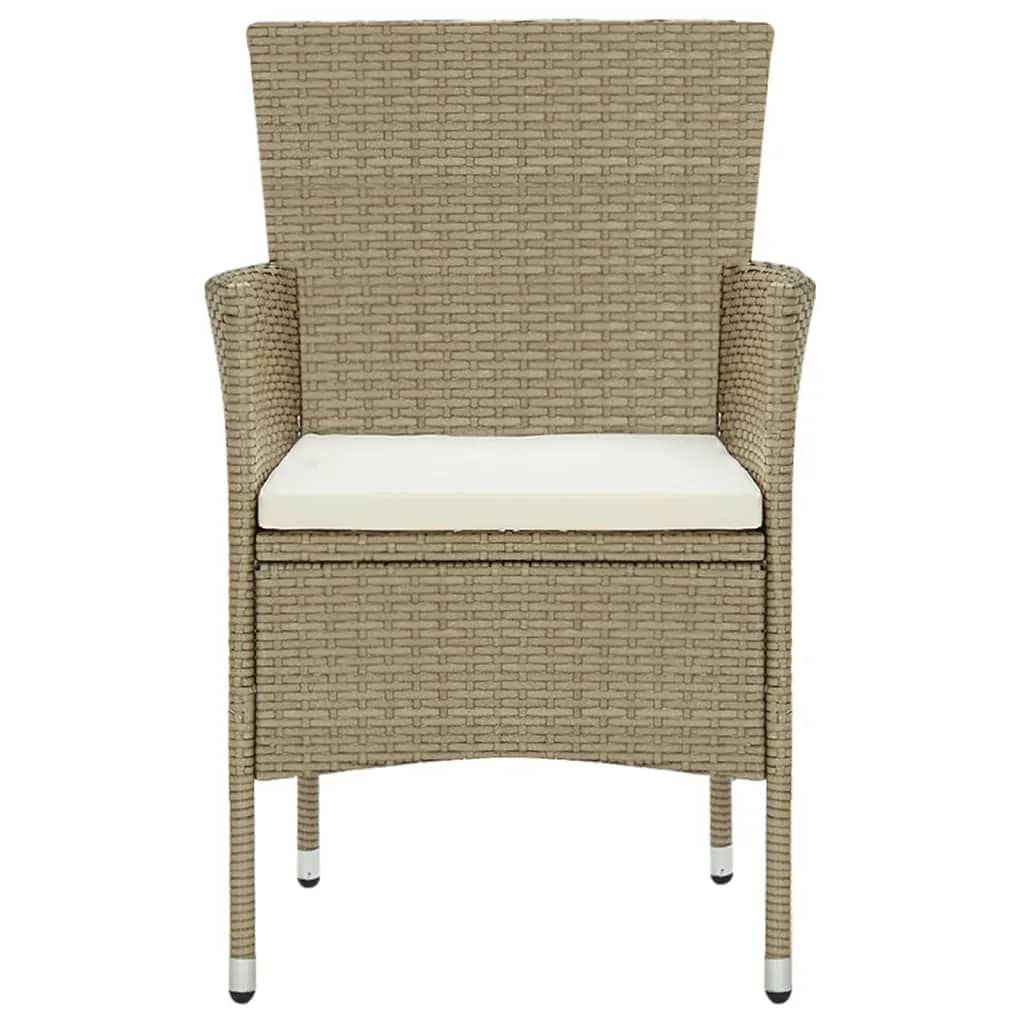 7-delige Tuinset met kussens poly rattan beige is nu te koop bij PeponiXL, paradijselijk wonen!