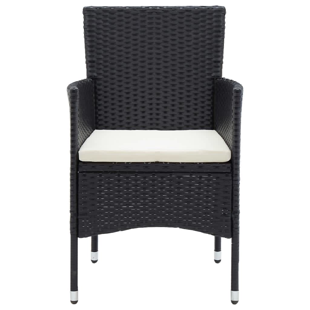 5-delige Tuinset met kussens poly rattan zwart is nu te koop bij PeponiXL, paradijselijk wonen!