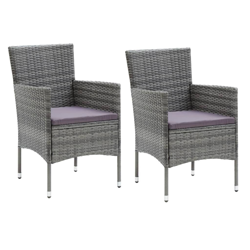 3-delige Tuinset met kussens poly rattan grijs is nu te koop bij PeponiXL, paradijselijk wonen!