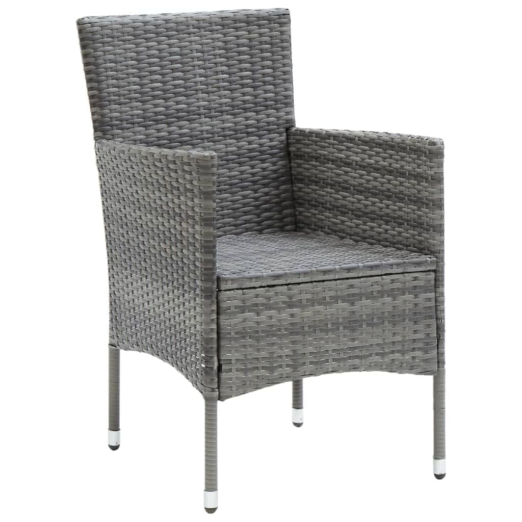 5-delige Tuinset met kussens poly rattan grijs is nu te koop bij PeponiXL, paradijselijk wonen!