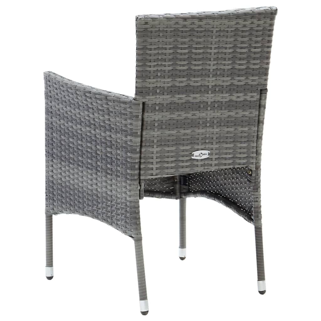 5-delige Tuinset met kussens poly rattan grijs is nu te koop bij PeponiXL, paradijselijk wonen!