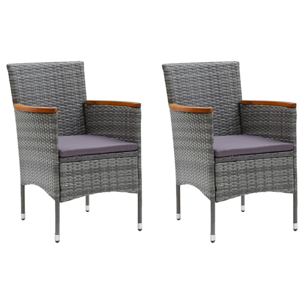 3-delige Tuinset met kussens poly rattan grijs is nu te koop bij PeponiXL, paradijselijk wonen!
