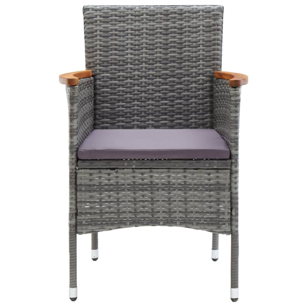 3-delige Tuinset met kussens poly rattan grijs is nu te koop bij PeponiXL, paradijselijk wonen!