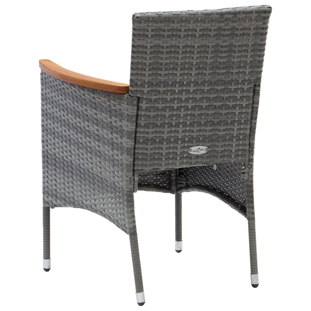3-delige Tuinset met kussens poly rattan grijs is nu te koop bij PeponiXL, paradijselijk wonen!