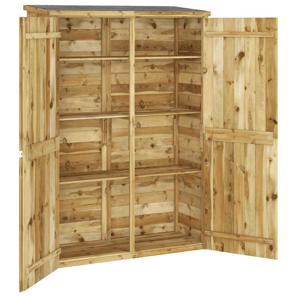 Tuinschuur 123x45x171 cm geïmpregneerd massief grenenhout is nu te koop bij PeponiXL, paradijselijk wonen!