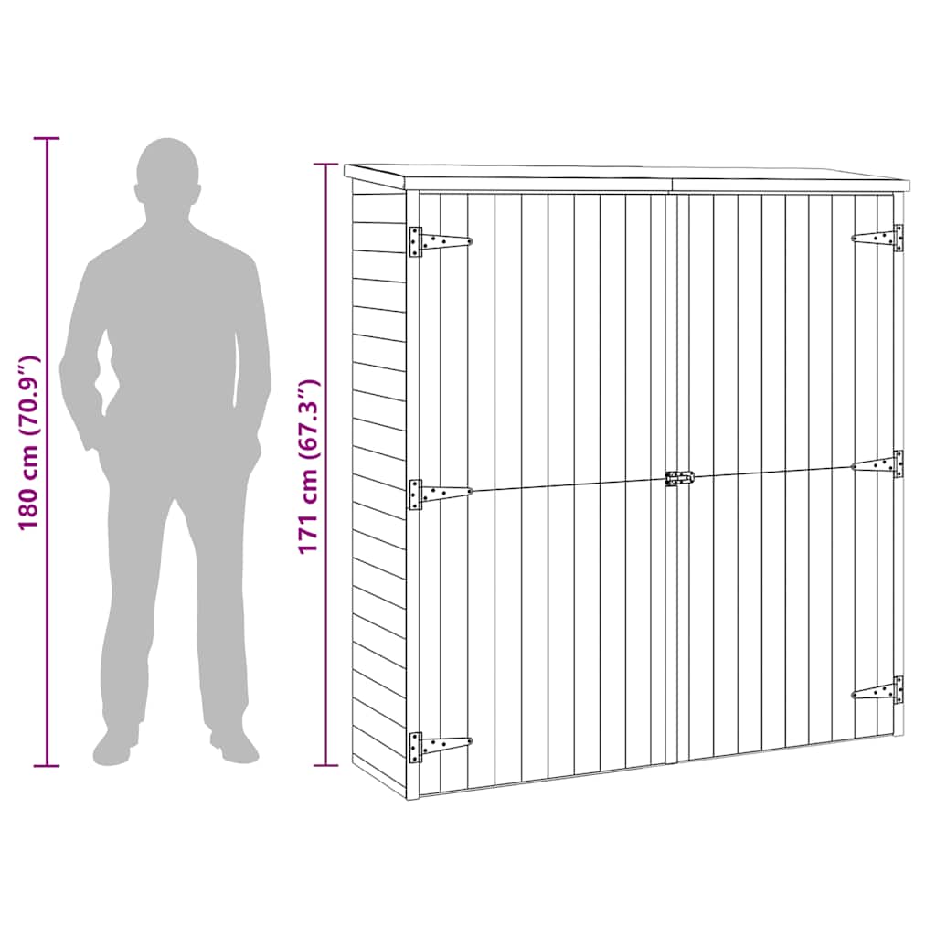 Tuinschuur 163x50x171 cm massief grenenhout is nu te koop bij PeponiXL, paradijselijk wonen!