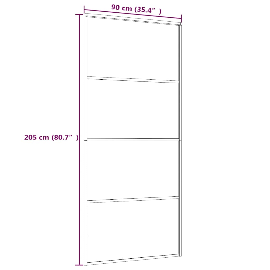 Schuifdeur 90x205 cm mat ESG-glas en aluminium wit is nu te koop bij PeponiXL, paradijselijk wonen!