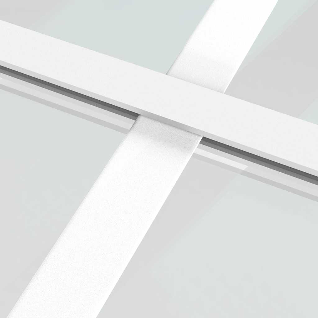 Schuifdeur 102,5x205 cm mat ESG-glas en aluminium wit is nu te koop bij PeponiXL, paradijselijk wonen!