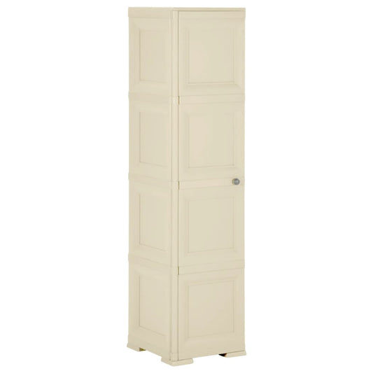 Opbergkast hout-look 40x43x164 cm kunststof angorawit is nu te koop bij PeponiXL, paradijselijk wonen!