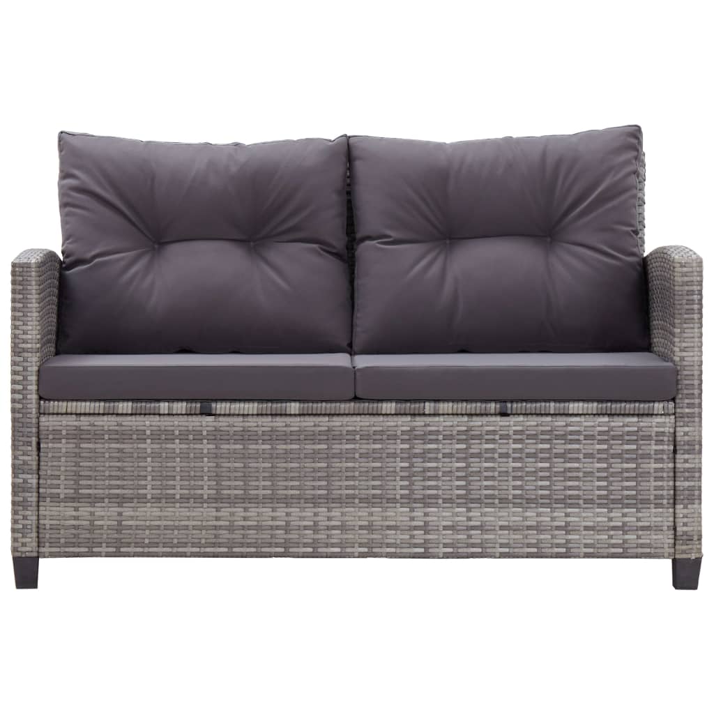 3-delige Tuinset met kussens poly rattan grijs is nu te koop bij PeponiXL, paradijselijk wonen!