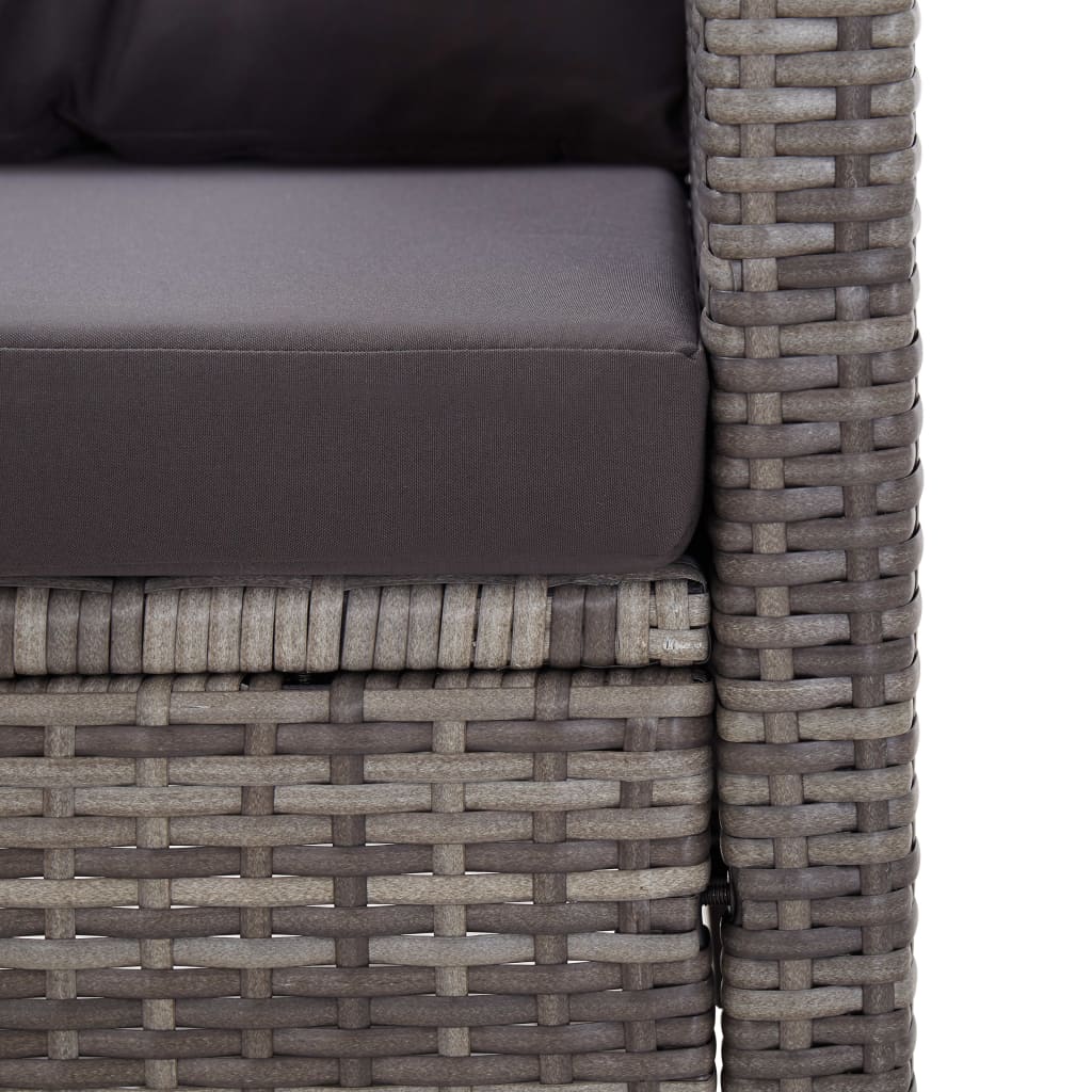 3-delige Tuinset poly rattan en massief acaciahout is nu te koop bij PeponiXL, paradijselijk wonen!