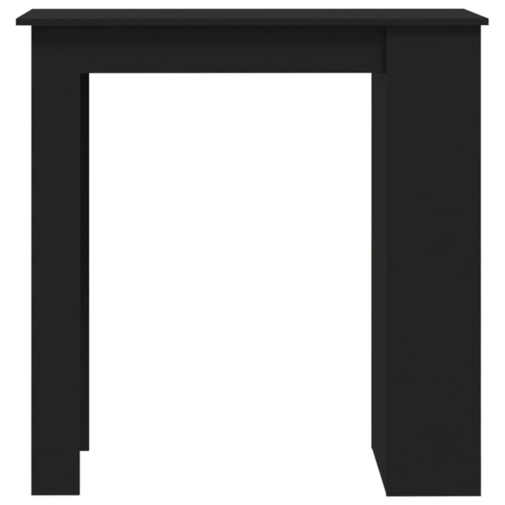 Bartafel met opbergrek 102x50x103,5 cm bewerkt hout zwart is nu te koop bij PeponiXL, paradijselijk wonen!