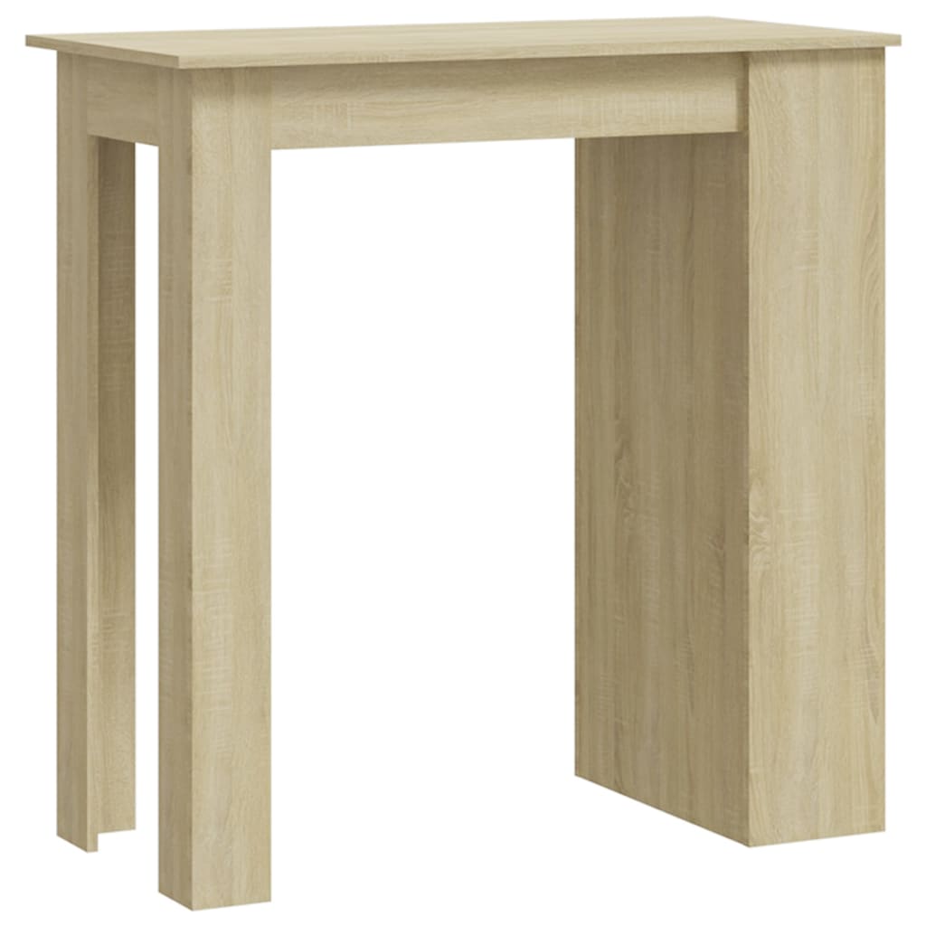 Bartafel met opbergrek 102x50x103,5cm bewerkt hout sonoma eiken is nu te koop bij PeponiXL, paradijselijk wonen!