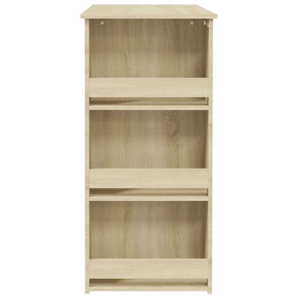 Bartafel met opbergrek 102x50x103,5cm bewerkt hout sonoma eiken is nu te koop bij PeponiXL, paradijselijk wonen!
